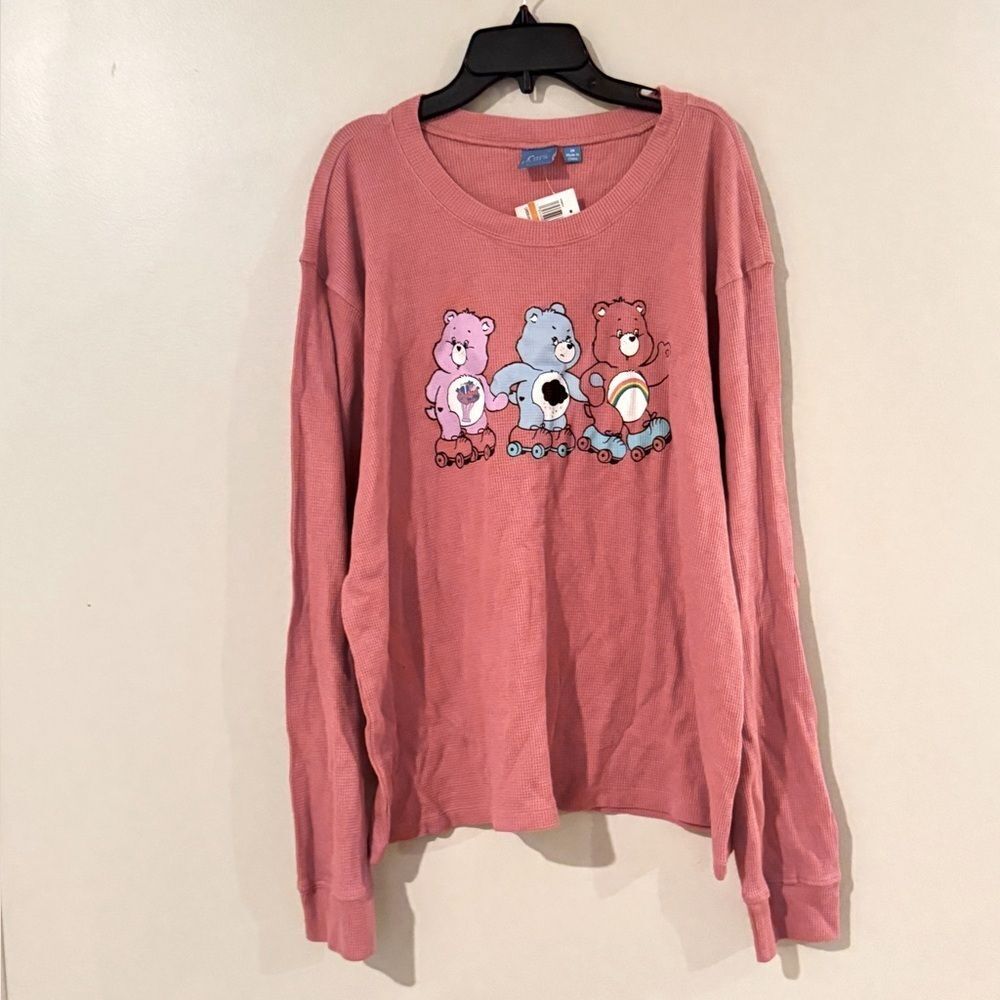 Mad Engine Care Bears Plus Size Graphic Sweatshirt | Pink Cotton Top Trendy - Picture 6 of 8